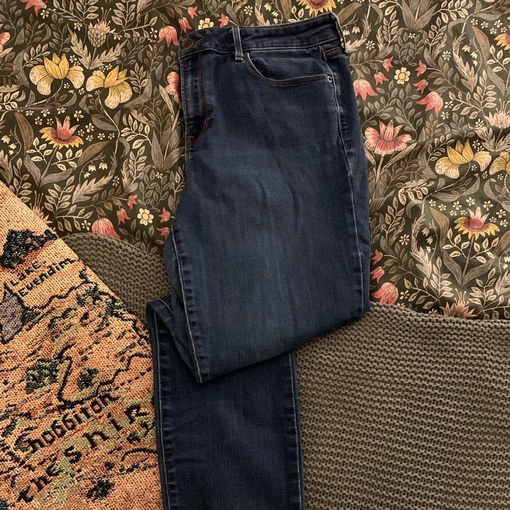 Old Navy 12 Tall Pop Icon Skinny Jeans Dark Blue